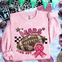 Load image into Gallery viewer, Pink Out Football Faux Embroidery Mascot DROPDOWN TRANSFER HMWK 24