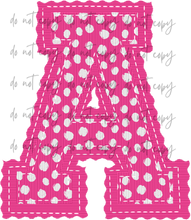 Load image into Gallery viewer, Letterman Stitch Alpha Customized DROPDOWN DTF TRANSFER BIA 26