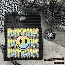 Load image into Gallery viewer, Rainbow Checker Happy Stacked Mascots Dropdown TRANSFER CAP JUNE 25