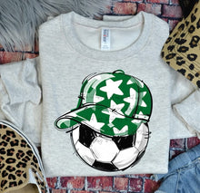 Load image into Gallery viewer, Play Ball Soccer Happy Face Hat DROPDOWN TRANSFER BIA