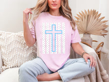 Load image into Gallery viewer, Polka Stripes Blue Cross TRANSFER TCC MAR 26