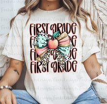 Load image into Gallery viewer, Pink Gold Leopard Bow Stacked B2S Grades DROPDOWN TRANSFER