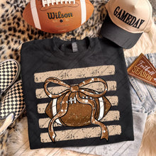 Load image into Gallery viewer, Football With Brown Bow Horizontal Star Stripes Distressed DROPDOWN TRANSFER CARTER JULY 26