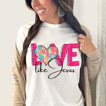 Load image into Gallery viewer, Love Like Jesus Pink Brush Heart TRANSFER CSD