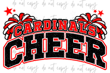 Load image into Gallery viewer, Cheer Glitter Poms Mascots TRANSFER CYBER JUNE 26