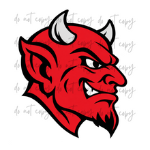 Load image into Gallery viewer, Front Or Side Logo Sports Custom Name Mascot DROPDOWN DTF TRANSFER