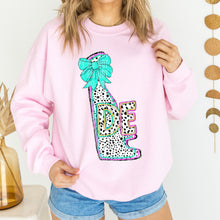 Load image into Gallery viewer, Pink Teal Dalmatian Bow States (All 50 states available) DTF TRANSFER