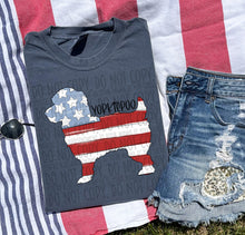 Load image into Gallery viewer, Patriotic Dog Designs Black Text SWD MAY DROPDOWN TRANSFER