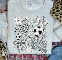 Load image into Gallery viewer, Play Ball Soccer Collage DROPDOWN TRANSFER BIA
