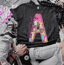 Load image into Gallery viewer, Rainbow Leopard Single Letter Mascot Dropdown TRANSFER CAP APR