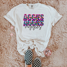 Load image into Gallery viewer, Colorful Checkered Stacked Mascot Dropdown TRANSFER CAP
