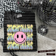 Load image into Gallery viewer, Rainbow Checker Pink Happy Stacked Mascots Dropdown TRANSFER CAP JUNE 25