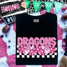 Load image into Gallery viewer, Pink Checkered Floral Faux Embroidery Mascot TRANSFER CAP DEC
