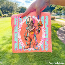 Load image into Gallery viewer, Horror Characters With Pink Stars Frame Green Distressed Lines DROPDOWN TRANSFER CARTER AUG 26