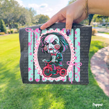 Load image into Gallery viewer, Horror Characters With Pink Stars Frame Green Distressed Lines DROPDOWN TRANSFER CARTER AUG 26