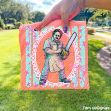 Load image into Gallery viewer, Horror Characters With Pink Stars Frame Green Distressed Lines DROPDOWN TRANSFER CARTER AUG 26