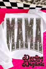 Load image into Gallery viewer, Leopard or Camo Varsity Distressed Mama DROPDOWN TRANSFER DMD FEB 26