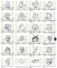 Load image into Gallery viewer, Doodle Single Color Mascots Dropdown TRANSFER
