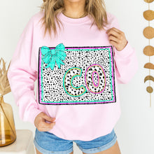 Load image into Gallery viewer, Pink Teal Dalmatian Bow States (All 50 states available) DTF TRANSFER