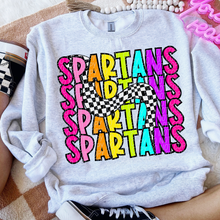 Load image into Gallery viewer, 80’s Stacked Checker Mascots DROPDOWN TRANSFER CSD FEB 26