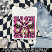 Load image into Gallery viewer, Pink Gold Rhinestone Bow Mascot DROPDOWN TRANSFER