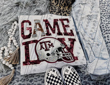 Load image into Gallery viewer, Game Day Team Helmet Faux Embroidery DROPDOWN TRANSFER TGG