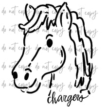 Load image into Gallery viewer, Doodle Single Color Mascots Dropdown TRANSFER