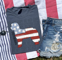 Load image into Gallery viewer, Patriotic Dog Designs Black Text SWD MAY DROPDOWN TRANSFER