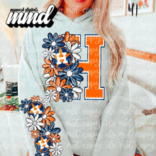 Load image into Gallery viewer, Floral Skulls And Letters Sports Team With Sleeve TRANSFER MMD