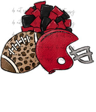 Load image into Gallery viewer, Football Pom Helmet (Add Name) Customized DTF TRANSFER