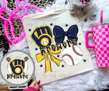 Load image into Gallery viewer, Baseball Team Hand Drawn Collage With Pocket Dropdown TRANSFER MWG 25