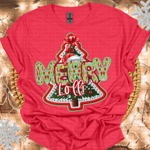 Load image into Gallery viewer, Merry Title Faux Embroidery Tree Paint Letters (DROPDOWN)TRANSFER