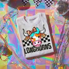Load image into Gallery viewer, Pink Teal Gold Glitter Checker Mascots Dropdown TRANSFER CST JUNE