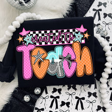 Load image into Gallery viewer, Pink Orange Checker Bow Created To Teach TRANSFER DWS MAR 26