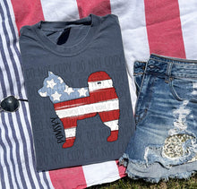 Load image into Gallery viewer, Patriotic Dog Designs Black Text SWD MAY DROPDOWN TRANSFER