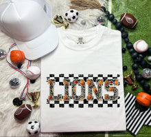 Load image into Gallery viewer, Basketball Faux Embroidery Checkered Mascots DROPDOWN TRANSFER CAP