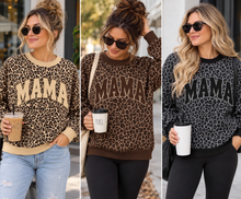 Load image into Gallery viewer, Custom Leopard Mock Neck Sweatshirt