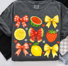 Load image into Gallery viewer, Watermelon Lemon Strawberry Bow TRANSFER