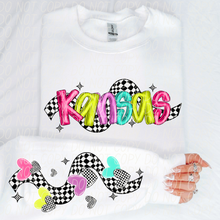 Load image into Gallery viewer, Bright Checkered States(All 50 states available) DTF TRANSFER