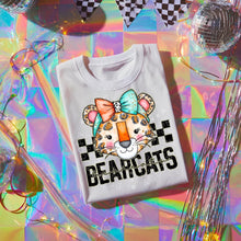 Load image into Gallery viewer, Pink Teal Gold Glitter Checker Mascots Dropdown TRANSFER CST JUNE