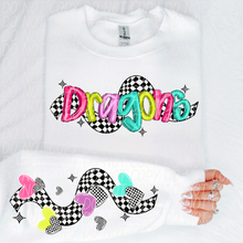 Load image into Gallery viewer, Bright Checkered Mascot With Sleeve Option DTF TRANSFER CSD