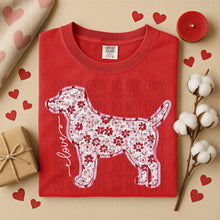 Load image into Gallery viewer, Valentine Red Floral Dog Breed Option DROPDOWN TRANSFER SWD DEC 25