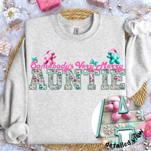 Load image into Gallery viewer, Somebody’s Very Merry Title Faux Embroidery (DROPDOWN) TRANSFER