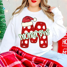 Load image into Gallery viewer, Dotted Letter Santa Hat Mascot DROPDOWN TRANSFER CSD