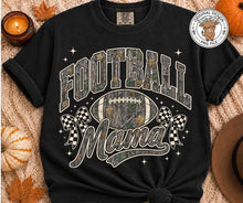 Load image into Gallery viewer, Football Mama Woodland Camo Checkered Bows DTF TRANSFER TUESDAY