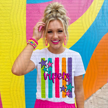Load image into Gallery viewer, Rainbow Stripes Stars School Mascots DROPDOWN TRANSFER CAP MAY 26