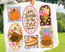 Load image into Gallery viewer, Give Thanks To The Lord Psalm 136:1 Thanksgiving Frame Collage TRANSFER TUESDAY
