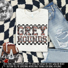 Load image into Gallery viewer, Football Faux Embroidery Checkered Mascots DROPDOWN TRANSFER CAP 24