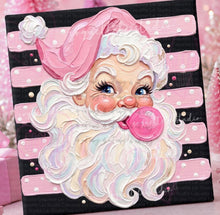 Load image into Gallery viewer, Bubblegum Santa White Spotted Lines Faux Paint TRANSFER TUESDAY
