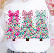 Load image into Gallery viewer, Big Bow Christmas Tree Trio Faux Paint TRANSFER TUESDAY